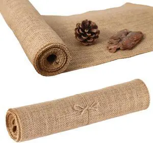 Burlap Table Runners - Natural and Eco-Friendly Versatile Premium Jute Fabric Rolls -12x108Inches(1 Roll) Decor for Weddings,Partie,Events and Home-Rustic Style Tablecloth-DIY Crafts Burlap Table Runners - Natural and Eco-Friendly Versatile Premium Jute Fabric Rolls -12x108Inches(1 Roll) Decor for Weddings,Partie,Events and Home-Rustic Style Tablecloth-DIY Crafts