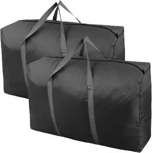 100L Extra Large Storage Bags, Big Moving Bags with Strong Zippers & Carrying Handles, Packing Bags for Moving, Storage, Travel and Camping, Storage Totes For Space Saving (Black, 2 Pack) 100L Extra Large Storage Bags, Big Moving Bags with Strong Zippers & Carrying Handles, Packing Bags for Moving, Storage, Travel and Camping, Storage Totes For Space Saving (Black, 2 Pack)