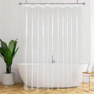 AooHome Extra Long Clear Plastic Shower Curtain Liner, 72x84 Premium Light Weight EVA Bathroom Shower Liner with Rustproof Metal Grommets and 5 Magnets for Shower Stall, Bathtubs(No Hooks) AooHome Extra Long Clear Plastic Shower Curtain Liner, 72x84 Premium Light Weight EVA Bathroom Shower Liner with Rustproof Metal Grommets and 5 Magnets for Shower Stall, Bathtubs(No Hooks)