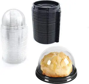 Clear Plastic Mini Cupcake Container, Mini Cupcake Boxes Mooncake Boxes Muffin Pod Clear Deep Dome,Plastic Disposable Stackable Cupcake Containers For Wedding Party Birthday Gifts (Black, 50pc) Clear Plastic Mini Cupcake Container, Mini Cupcake Boxes Mooncake Boxes Muffin Pod Clear Deep Dome,Plastic Disposable Stackable Cupcake Containers For Wedding Party Birthday Gifts (Black, 50pc)