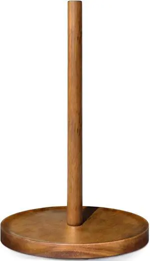 NESAPTO Paper Towel Holder Countertop, Wooden Standing Paper Towel Roll Stand for Rustic Farmhouse & Cottagecore Decor, Kitchen Bathroom Essential, Brown NESAPTO Paper Towel Holder Countertop, Wooden Standing Paper Towel Roll Stand for Rustic Farmhouse & Cottagecore Decor, Kitchen Bathroom Essential, Brown