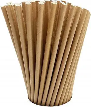 GDMINLO 100 Pack Kraft Paper Straws Biodegradable co-Friendly Drinking Bulk for Party Supplies, Bridal/Baby Shower, Birthday, Mixed Drinks, Weddings, Restaurant, Food Service GDMINLO 100 Pack Kraft Paper Straws Biodegradable co-Friendly Drinking Bulk for Party Supplies, Bridal/Baby Shower, Birthday, Mixed Drinks, Weddings, Restaurant, Food Service
