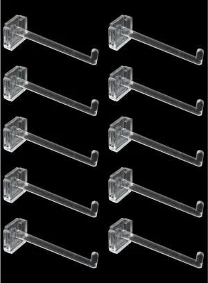 heyous 10PCS 57mm Length Supermarket Shelf Display Rack Transparent Mini Acrylic Hooks Showcase Party Keychains for Hanging Rope Reels Packaging Ribbons Hair Accessories heyous 10PCS 57mm Length Supermarket Shelf Display Rack Transparent Mini Acrylic Hooks Showcase Party Keychains for Hanging Rope Reels Packaging Ribbons Hair Accessories