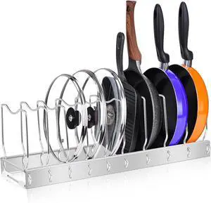 Lid Organizer Pot Lid Organizer Detachable and Adjustable Pots and Pans Organizer for Kitchen Cabinet Storage for Pots and Pans, Cutting Boards, Cooking Utensils (1 pack) Lid Organizer Pot Lid Organizer Detachable and Adjustable Pots and Pans Organizer for Kitchen Cabinet Storage for Pots and Pans, Cutting Boards, Cooking Utensils (1 pack)