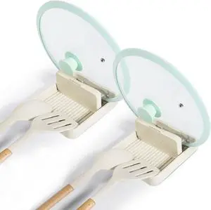 2 Pack Spoon Rest with Pot Lid Holder For Stove Top, Spoon Holder for Kitchen Counter, Neat & Drip-Free While Cooking, Perfect for Placing spoons, pot lids, Spatulas, Utensils, Ladle, Tongs, Beige 2 Pack Spoon Rest with Pot Lid Holder For Stove Top, Spoon Holder for Kitchen Counter, Neat & Drip-Free While Cooking, Perfect for Placing spoons, pot lids, Spatulas, Utensils, Ladle, Tongs, Beige