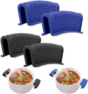2 Pairs Silicone Pot Handle Holders,Hot Skillet Handle Covers,Anti-Slip Silicone Cast Iron Pans Handles,Pan Lids Dutch Ovens Baking Sheets Casserole Cookware 2 Pairs Silicone Pot Handle Holders,Hot Skillet Handle Covers,Anti-Slip Silicone Cast Iron Pans Handles,Pan Lids Dutch Ovens Baking Sheets Casserole Cookware
