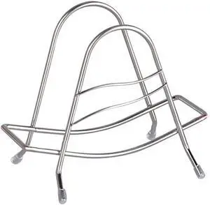 luzen 1PC Stainless Steel Cutting Board Rack Chopping Board Stand Holder Kitchen Countertop Pots Pan Lids Stand Drying Rack Organizer, Silver luzen 1PC Stainless Steel Cutting Board Rack Chopping Board Stand Holder Kitchen Countertop Pots Pan Lids Stand Drying Rack Organizer, Silver