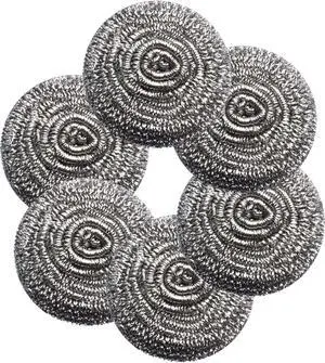 6Pcs Steel Wool Scrubbers - Flexible Scrubber Pads for Cleaning Dishes, Pots, Pans, Grills and Sinks 6Pcs Steel Wool Scrubbers - Flexible Scrubber Pads for Cleaning Dishes, Pots, Pans, Grills and Sinks