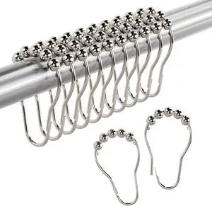 Amazer Shower Curtain Rings, Set of 12, Rust-Resistant Metal Shower Hooks Ring Shower Rings for Curtain Rolling Shower Curtain Hooks for Bathroom Shower Rod Shower Curtain Hangers, Nickel Amazer Shower Curtain Rings, Set of 12, Rust-Resistant Metal Shower Hooks Ring Shower Rings for Curtain Rolling Shower Curtain Hooks for Bathroom Shower Rod Shower Curtain Hangers, Nickel