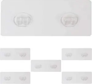 Shower Caddy Adhesive Replacement Stickers Sticker Shelf Basket Strips Suction Hooks Large Strong Hook (Transparent - 6 Packs) Shower Caddy Adhesive Replacement Stickers Sticker Shelf Basket Strips Suction Hooks Large Strong Hook (Transparent - 6 Packs)