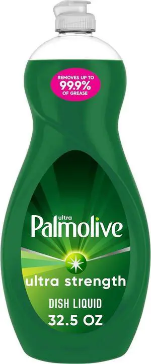 Palmolive Ultra Strength Liquid Dish Soap, Cuts Grease and Grime, No Soaking Needed, Powerful on Plastics, Dishwashing Liquid, 32.5 fl oz Bottle Palmolive Ultra Strength Liquid Dish Soap, Cuts Grease and Grime, No Soaking Needed, Powerful on Plastics, Dishwashing Liquid, 32.5 fl oz Bottle