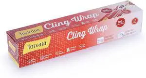 Cling Wrap Non-PVC Plastic Wrap for Food - 300 Square Foot Roll with Slide Cutter Cling Wrap Non-PVC Plastic Wrap for Food - 300 Square Foot Roll with Slide Cutter