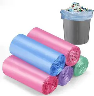 Small Trash bags, 4 Gallon Garbage Bags, Small Garbage Bags Wastebasket Trash Can for Bathroom Office, 5 Rolls(100 Count) -Colored (Multicolor) 1 Small Trash bags, 4 Gallon Garbage Bags, Small Garbage Bags Wastebasket Trash Can for Bathroom Office, 5 Rolls(100 Count) -Colored (Multicolor) 1
