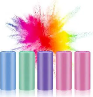 100 Count Small Trash Bags - 4 Gallon Trash Bag, Garbage Bags for Office Bedroom Bathroom Trash Bags, for Trash Can Liners, Colored, 5 Rolls 100 Count Small Trash Bags - 4 Gallon Trash Bag, Garbage Bags for Office Bedroom Bathroom Trash Bags, for Trash Can Liners, Colored, 5 Rolls
