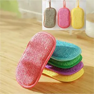5 Pack Kitchen Dish Sponges,Microfiber Scrub Sponges,Dual Sided Non-Scratch Cleaning Sponges,Absorbent Dishwashing Sponge Scrubbers,Reusable Kitchen Cleaning Pads for Dishes Pots Sinks (Random Color) 5 Pack Kitchen Dish Sponges,Microfiber Scrub Sponges,Dual Sided Non-Scratch Cleaning Sponges,Absorbent Dishwashing Sponge Scrubbers,Reusable Kitchen Cleaning Pads for Dishes Pots Sinks (Random Color)