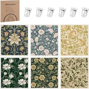 Needbrock 6 Pack Vintage Floral Swedish Dishcloths for Kitchen Needbrock 6 Pack Vintage Floral Swedish Dishcloths for Kitchen