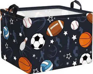 Clastyle Boy Room Sports Ball Toy Basket Soccer Basketball Baseball Clothes Storage Basket Rectangle Nursery Classroom Book Shelf Basket Clastyle Boy Room Sports Ball Toy Basket Soccer Basketball Baseball Clothes Storage Basket Rectangle Nursery Classroom Book Shelf Basket