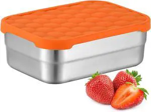 AORAKI Stainless Steel Containers with Lids, Lunch Box Container with Leak Resistant Silicone Lid, Food Storage Bento Box for Snacks, Sandwiches, Fruits, Vegetables, 25oz AORAKI Stainless Steel Containers with Lids, Lunch Box Container with Leak Resistant Silicone Lid, Food Storage Bento Box for Snacks, Sandwiches, Fruits, Vegetables, 25oz