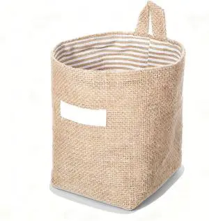 Small Hanging Basket, Small Wall Basket Cotton and Linen Hanging Storage Foldable Baskets for Desktop, Ideal for Organizing Keys and Miscellaneous Items Family Organizer Box Small Hanging Basket, Small Wall Basket Cotton and Linen Hanging Storage Foldable Baskets for Desktop, Ideal for Organizing Keys and Miscellaneous Items Family Organizer Box
