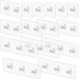 vivinin 15 Pack Shower Caddy Adhesive Replacement, Shower Shelf Adhesive No Drilling, Adhesive Hooks for Showe Caddy, Soap Holder, and Kitchen Racks vivinin 15 Pack Shower Caddy Adhesive Replacement, Shower Shelf Adhesive No Drilling, Adhesive Hooks for Showe Caddy, Soap Holder, and Kitchen Racks