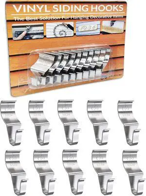 NACETURE Vinyl Siding Hooks Hanger Siding Clip for Hanging,10 Pack NACETURE Vinyl Siding Hooks Hanger Siding Clip for Hanging,10 Pack