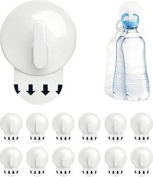 Removable Adhesive Wall Hooks, Heavy Duty Damage-Free Hanging Holds up to 2.2 lbs, 12-Pack with Strips, No Drilling Hangers for Pictures, Christmas Garland, Stockings, Keys, Hats, Lights & Home Decor Removable Adhesive Wall Hooks, Heavy Duty Damage-Free Hanging Holds up to 2.2 lbs, 12-Pack with Strips, No Drilling Hangers for Pictures, Christmas Garland, Stockings, Keys, Hats, Lights & Home Decor