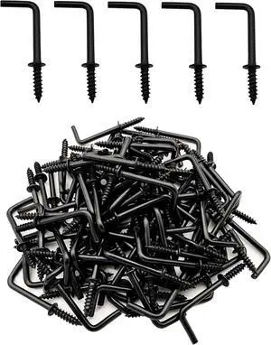 Black 1 Inch 1 Shape Screw Hooks L Shape Hook 7 Shape Right Angle Medal Hooks (40 Pack) Black 1 Inch 1 Shape Screw Hooks L Shape Hook 7 Shape Right Angle Medal Hooks (40 Pack)