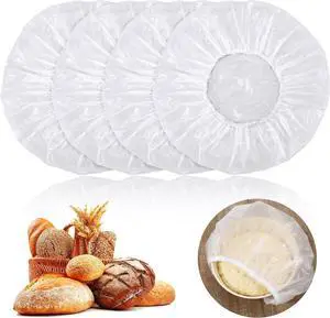 4 Pcs Reusable Bowl Covers, Bowl Covers For Bread Proofing 12" Elastic EVA Sourdough Bread Cover Shower Caps for Sourdough Breads Compatible with Round/Oval Banneton Baskets 4 Pcs Reusable Bowl Covers, Bowl Covers For Bread Proofing 12" Elastic EVA Sourdough Bread Cover Shower Caps for Sourdough Breads Compatible with Round/Oval Banneton Baskets