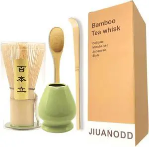 Matcha Whisk and Holder - Chasen, Bamboo Matcha Whisk Set and Stand, Tea Spoon, Scoop, Japanese Traditional Matcha Tea Whisk Tools, Ceremony Gift Matcha Whisk and Holder - Chasen, Bamboo Matcha Whisk Set and Stand, Tea Spoon, Scoop, Japanese Traditional Matcha Tea Whisk Tools, Ceremony Gift