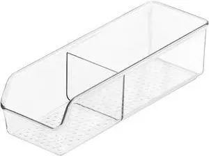 Durable Clear Tea Bag Organizer,Large Capacity 2 Divided Section Tea Bag Holder,Multipurpose Plastic Tea Packet Drawer for Kitchen Cabinet Fridge Durable Clear Tea Bag Organizer,Large Capacity 2 Divided Section Tea Bag Holder,Multipurpose Plastic Tea Packet Drawer for Kitchen Cabinet Fridge
