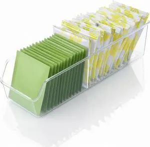Small Clear Acrylic Tea Bag Storage Organizer, Acrylic Drink Packet Organizer, Clear Small Tea Packet Storage Box for Drawer, Pantry, Kitchen, Countertop, Tea Bar, 1 Pack Small Clear Acrylic Tea Bag Storage Organizer, Acrylic Drink Packet Organizer, Clear Small Tea Packet Storage Box for Drawer, Pantry, Kitchen, Countertop, Tea Bar, 1 Pack
