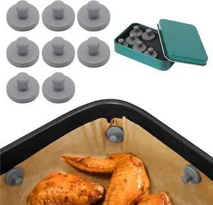 Air Fryer Magnets for Parchment Paper, Strong Magnetic Silicone Buckle 8pcs Air Fryer Magnets for Parchment Paper, Strong Magnetic Silicone Buckle 8pcs