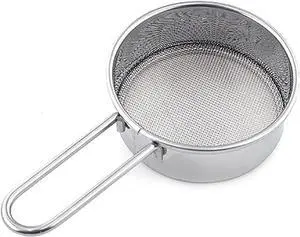 Small Strainer, 2.6 inch Flour Colander Mini Sifter, Stainless Steel Small Strainer, 2.6 inch Flour Colander Mini Sifter, Stainless Steel