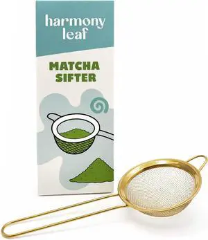 Harmony Leaf Matcha Sifter, Fine Mesh Stainless Steel Strainer for Matcha Powder, Prevents Clumps for Smooth Tea, Multi-Use Sifter for Baking, Tea, and Coffee Harmony Leaf Matcha Sifter, Fine Mesh Stainless Steel Strainer for Matcha Powder, Prevents Clumps for Smooth Tea, Multi-Use Sifter for Baking, Tea, and Coffee