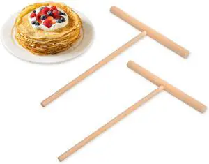 DS. DISTINCTIVE STYLE Crepe Spreader 2 Pieces 6.1 Inches x 4.7 Inches Natural Wooden T-Shaped Tool for Crepes Wooden Crepe Maker Pancake Maker Tool DS. DISTINCTIVE STYLE Crepe Spreader 2 Pieces 6.1 Inches x 4.7 Inches Natural Wooden T-Shaped Tool for Crepes Wooden Crepe Maker Pancake Maker Tool