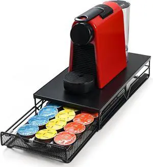 Coffee Pod Holder is Pull-Out and has an Adjustable Lever, K Cup Holder Coffee Pod Holder is Pull-Out and has an Adjustable Lever, K Cup Holder