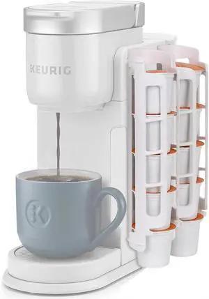 STORAGENIE Coffee Pod Holder for Keurig K-cup, Side Mount K Cup Storage, Coffee Pod Organizer, Perfect for Small Counters (2 Pack| For 10 K-Cups, White) STORAGENIE Coffee Pod Holder for Keurig K-cup, Side Mount K Cup Storage, Coffee Pod Organizer, Perfect for Small Counters (2 Pack| For 10 K-Cups, White)