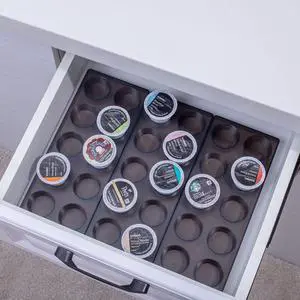 Coffee Pod Storage Organizer for Kitchen Drawer Holders 20 K CUP, Premium Plastic Tray With Non-slip mat Coffee Pod Storage Organizer for Kitchen Drawer Holders 20 K CUP, Premium Plastic Tray With Non-slip mat