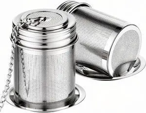 Tea Filter, 2-Pack Cooking Infuser with Extra Fine Mesh Tea Ball Strainers Threaded Connection 304 Stainless Steel with Extended Chain Hook to Brew Loose Leaf Tea,Spices & Seasonings Tea Filter, 2-Pack Cooking Infuser with Extra Fine Mesh Tea Ball Strainers Threaded Connection 304 Stainless Steel with Extended Chain Hook to Brew Loose Leaf Tea,Spices & Seasonings