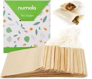 Numola Unbleached Tea Filter Bags for Loose Leaf Tea, Tea Bags Empty, Wood Pulp Filter Paper Organic Tea Infuser Bag Disposable Drawstring 100 Pcs (3.2'' x 4'') Numola Unbleached Tea Filter Bags for Loose Leaf Tea, Tea Bags Empty, Wood Pulp Filter Paper Organic Tea Infuser Bag Disposable Drawstring 100 Pcs (3.2'' x 4'')