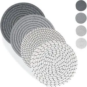 4 Pack 7 Inch Trivets for Hot Dishes, Hot Pots and Pans 4 Pack 7 Inch Trivets for Hot Dishes, Hot Pots and Pans