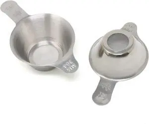 Honbay 2PCS Different Size 304 Stainless Steel Mini Strainer Fine Mesh Tea Funnel Tea Coffee Filter with Double Handles Honbay 2PCS Different Size 304 Stainless Steel Mini Strainer Fine Mesh Tea Funnel Tea Coffee Filter with Double Handles