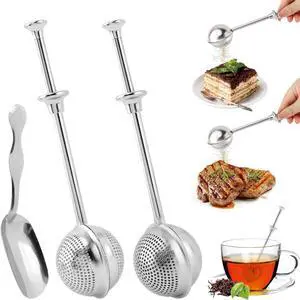 2pcs Flour Duster, Stainless Steel Loose Tea Leaf Steeper,Flour Sifter 2pcs Flour Duster, Stainless Steel Loose Tea Leaf Steeper,Flour Sifter