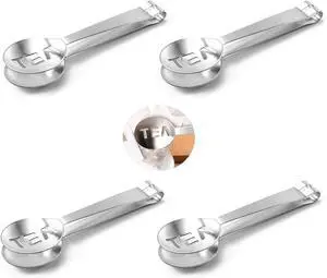 4Pcs Tea Bag Squeezer, Stainless Steel Tea Tongs, Metal Tea Bag Holder 4Pcs Tea Bag Squeezer, Stainless Steel Tea Tongs, Metal Tea Bag Holder