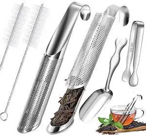 2PCS stainless steel tea filter mesh with hook handle, stainless steel tea diffuser, loose leaf tea infuser (2PCS) 2PCS stainless steel tea filter mesh with hook handle, stainless steel tea diffuser, loose leaf tea infuser (2PCS)