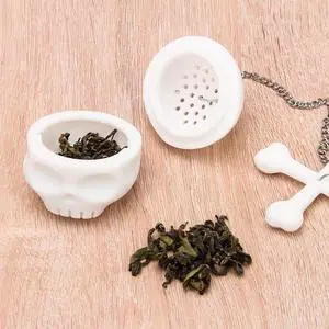 Coolrunner 2 pcs Silicone Tea Bones Skull Tea Infuser Filter Coolrunner 2 pcs Silicone Tea Bones Skull Tea Infuser Filter