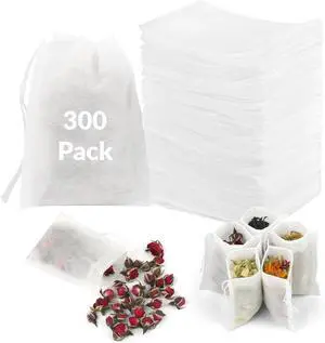 300 Pcs Disposable Empty Tea Bags for Loose Leaf Tea 300 Pcs Disposable Empty Tea Bags for Loose Leaf Tea