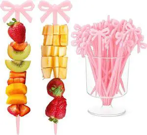 50 PCS Pink Bow Cocktail Picks, Pink Bows Decor Toothpicks Cute Fruit Skewers Drink Tag Acrylic Drink Stirrers for Appetizers Cake Sandwich Drinks Dessert Party Decorations 50 PCS Pink Bow Cocktail Picks, Pink Bows Decor Toothpicks Cute Fruit Skewers Drink Tag Acrylic Drink Stirrers for Appetizers Cake Sandwich Drinks Dessert Party Decorations