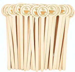 Wooden Coffee Stirrers 100-Pack Coffee Stir Sticks 5.9 Inch Natural Birch Stir Sticks with Round Ends, Disposable Stirring Sticks for Coffee, Cocktails, Milk & Hot Drinks Wooden Coffee Stirrers 100-Pack Coffee Stir Sticks 5.9 Inch Natural Birch Stir Sticks with Round Ends, Disposable Stirring Sticks for Coffee, Cocktails, Milk & Hot Drinks