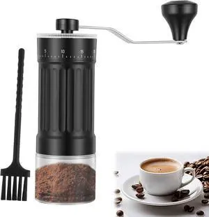 Mini Manual Coffee Grinder with Ceramic Conical Burr, Black Mini Manual Coffee Grinder with Ceramic Conical Burr, Black